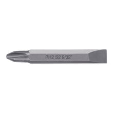 Cargar imagen en el visor de la galería, Puntas para desarmador dobles, PH2, plana 9/32&#39;,largo 2-3/8&#39;
