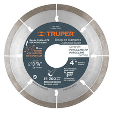 Cargar imagen en el visor de la galería, Disco de diamante, 4&#39; corte porcelanato
