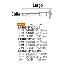 Cargar imagen en el visor de la galería, Cincel de corte frío, 7/8 x 8&#39; con grip
