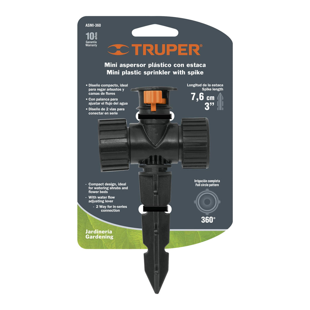 Aspersor mini de plástico, irrigación 360°