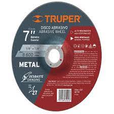 Disco para desbaste de metal, tipo 27, diámetro 7', 1/4'