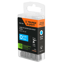 Cargar imagen en el visor de la galería, Puntas para desarmador hexagonales 8 mm, 2&#39;, 5 piezas
