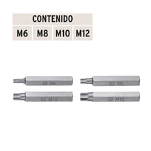 Cargar imagen en el visor de la galería, Puntas para desarmador bristol combinadas, 3&#39;, 4 piezas
