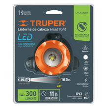 Cargar imagen en el visor de la galería, Linterna para cabeza, 290lm, 2LED, recargable
