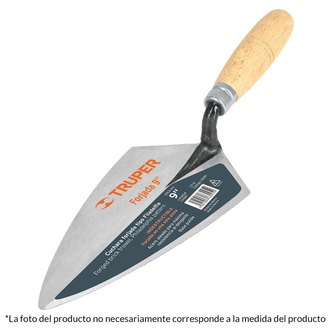 Cuchara para albañil, tipo Filadelfia, 10'