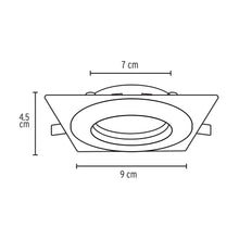 Cargar imagen en el visor de la galería, Empotrado, cuadrado, 5 W, 6500k, LED, plata
