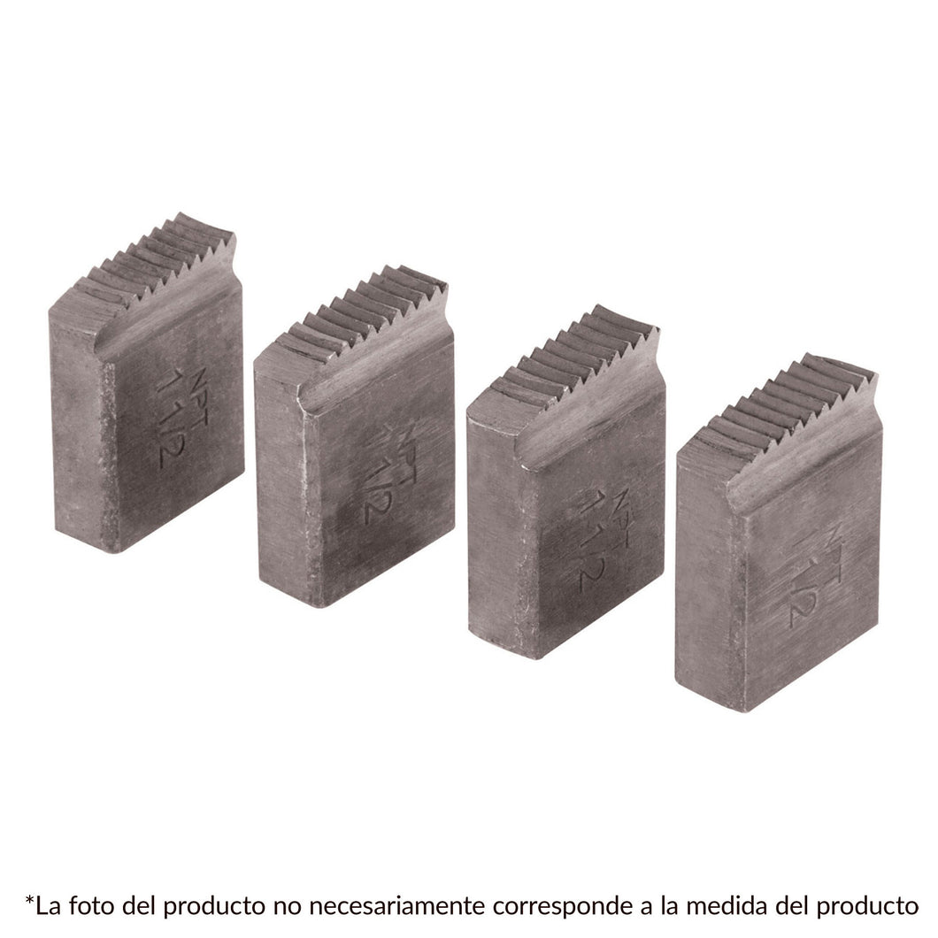 Juego de peines para tarrajas 1-1/4', 4 piezas