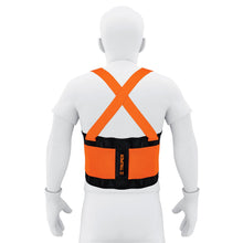 Cargar imagen en el visor de la galería, Faja lumbar de alta visibilidad c/ reflejantes, naranja, M
