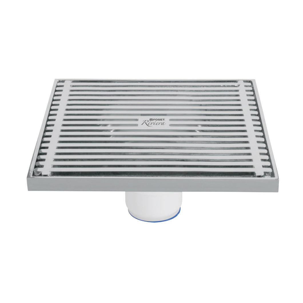 Resumidero de latón, cuadrado, 6x6', Riviera