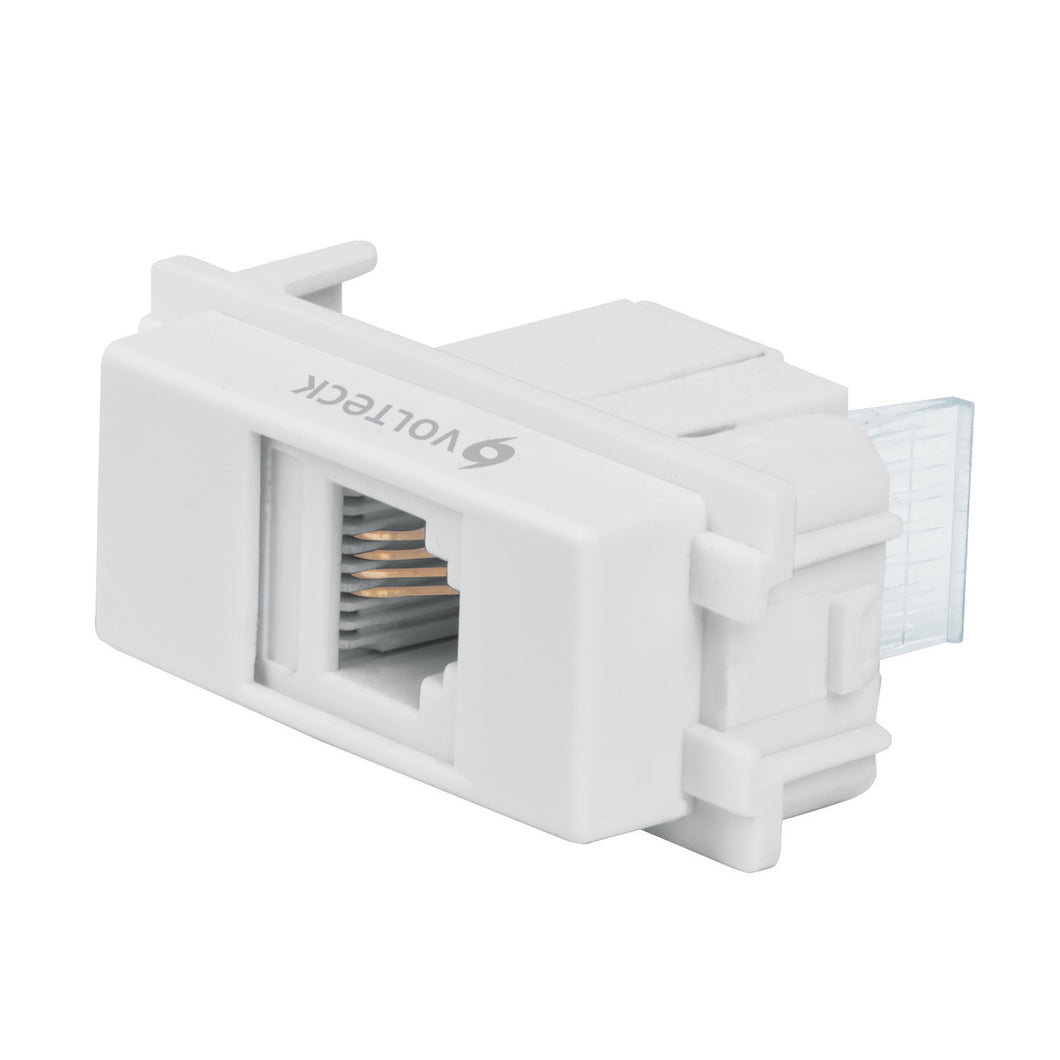 Toma de teléfono, línea Italiana, color blanco