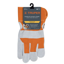Cargar imagen en el visor de la galería, Guantes de carnaza y loneta, unitalla

