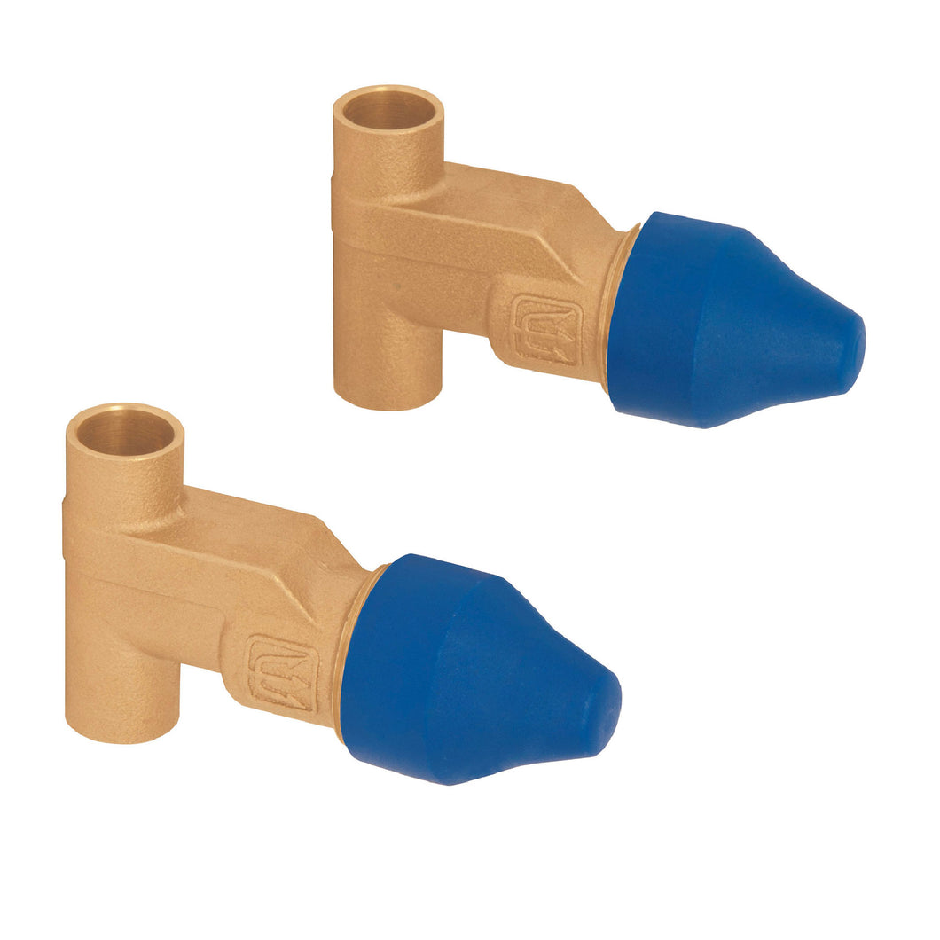 Juego 2 llaves empotrar soldables, cerámico de 1/4 vuelta