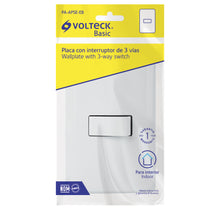 Cargar imagen en el visor de la galería, Placa armada con 1 interruptor de 3 vías, Volteck Basic
