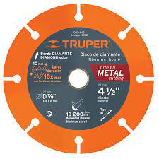 Disco de diamante, 4-1/2' corte metal