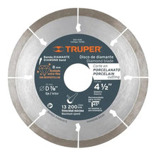 Cargar imagen en el visor de la galería, Disco de diamante, 4-1/2&#39; corte porcelanato

