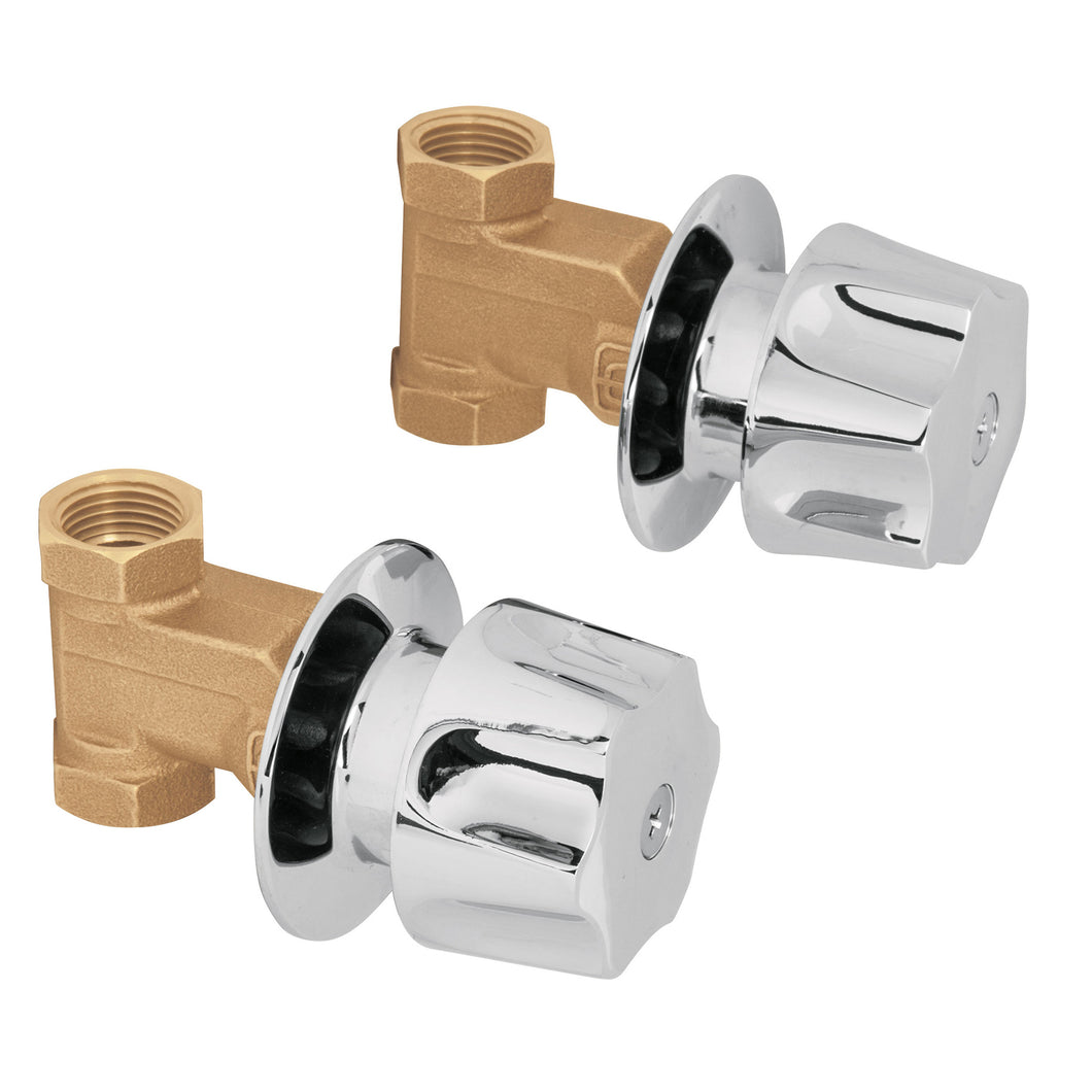 Juego 2 llaves empotrar, regadera, roscables, cubo, Basic