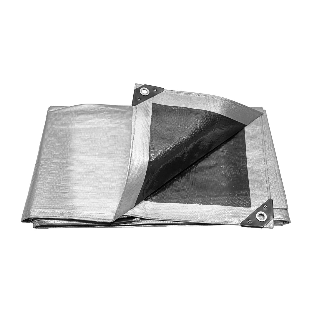Lona reforzada, 3 x 3 m, gris