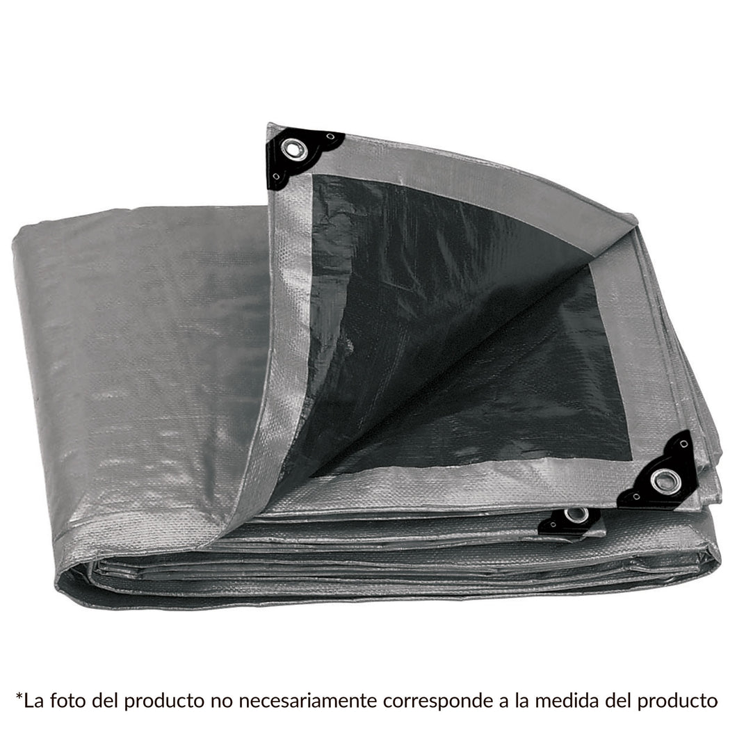 Lona reforzada, 5 x 6 m, gris