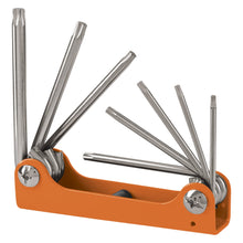 Cargar imagen en el visor de la galería, Juego de llaves Torx, 8 piezas, tipo navaja, cuerpo lámina

