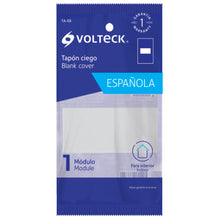 Cargar imagen en el visor de la galería, Tapón ciego, 1 módulo, línea Española, color blanco
