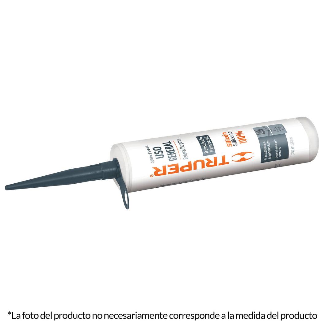 Sellador blanco, 100% de silicón, 280 ml