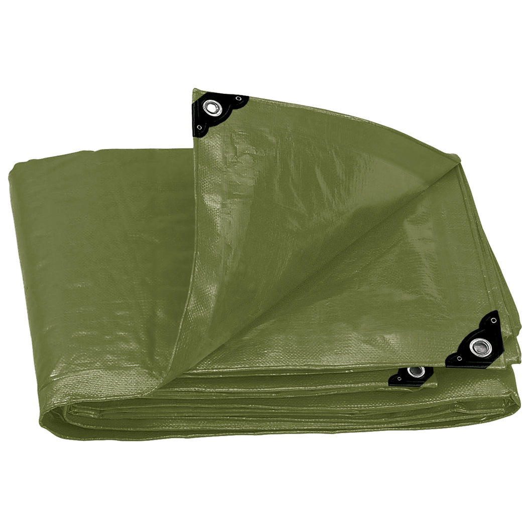 Lona uso rudo, verde olivo, 4 x 5 m, Truper Expert