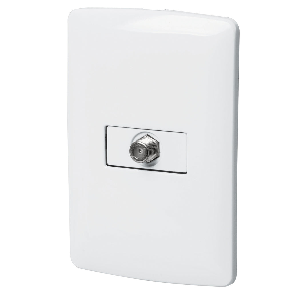 Placa armada con conexión para TV, blanco, línea Italiana