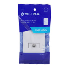 Cargar imagen en el visor de la galería, Placa armada con conexión para TV, blanco, línea Italiana
