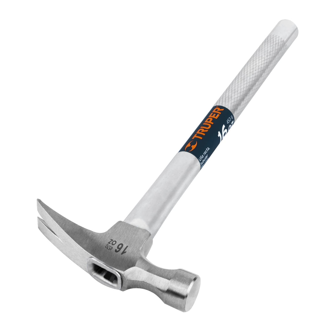 Martillo uña recta 16 oz, mango tubular