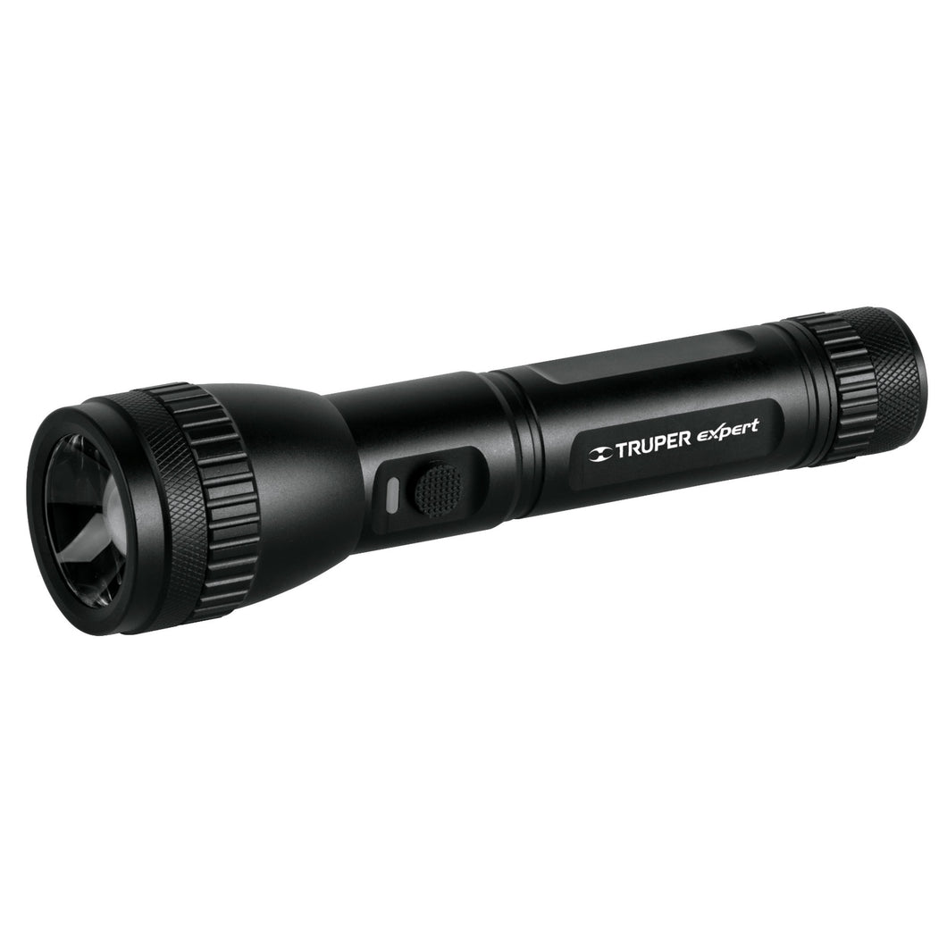 Linterna recargable, led cree, 300 lm, con 2 pilas D