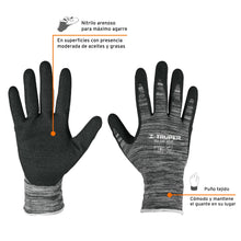 Cargar imagen en el visor de la galería, Guantes de nylon recubiertos de nitrilo arenoso, chicos
