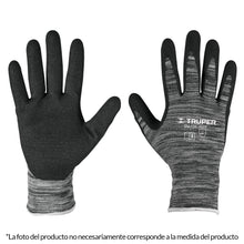 Cargar imagen en el visor de la galería, Guantes de nylon recubiertos de nitrilo arenoso, grandes
