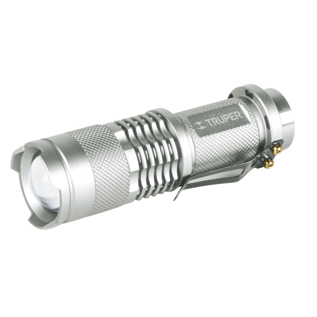 Linterna de aluminio con 1 pila AA, 40 lúmenes, 1 LED