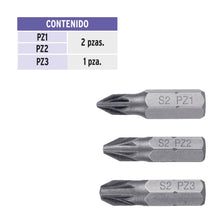 Cargar imagen en el visor de la galería, Juego de puntas Pozidriv, 1&#39;, 5 piezas
