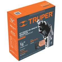Cargar imagen en el visor de la galería, Llave neumática de impacto, industrial, 1/2&#39;, kit
