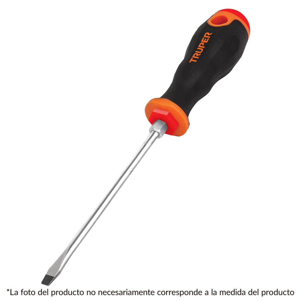 Desarmador plano 5/16X10' mango comfort grip 