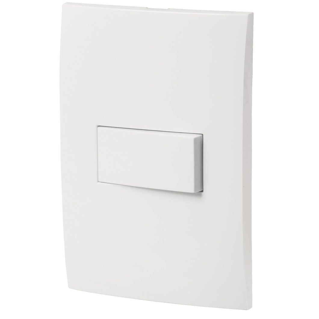 Placa armada con interruptor sencillo, línea Oslo, blanco