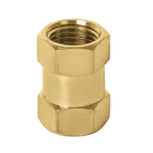 Cargar imagen en el visor de la galería, Cople de latón, tipo FF, cuerda 1/4 NPT
