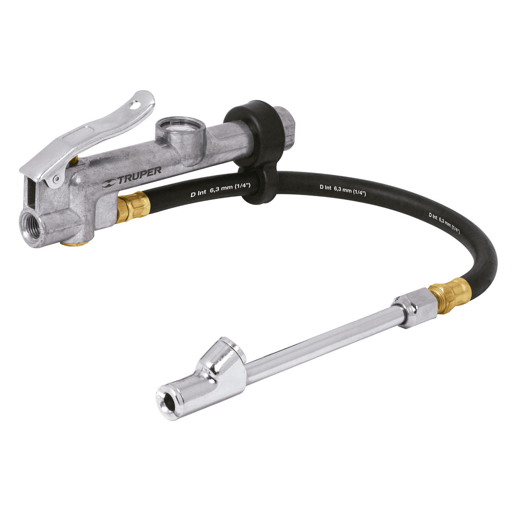 Inflador cabeza doble con calibrador de metal