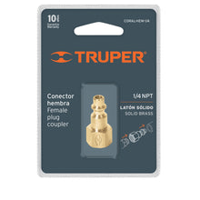 Cargar imagen en el visor de la galería, Conector rápido, tipo M, niquelado, cuerda 1/4 NPT, hembra
