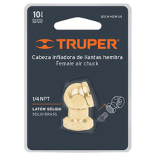 Cargar imagen en el visor de la galería, Inflador cabeza sencilla, hembra, cuerda 1/4 NPT
