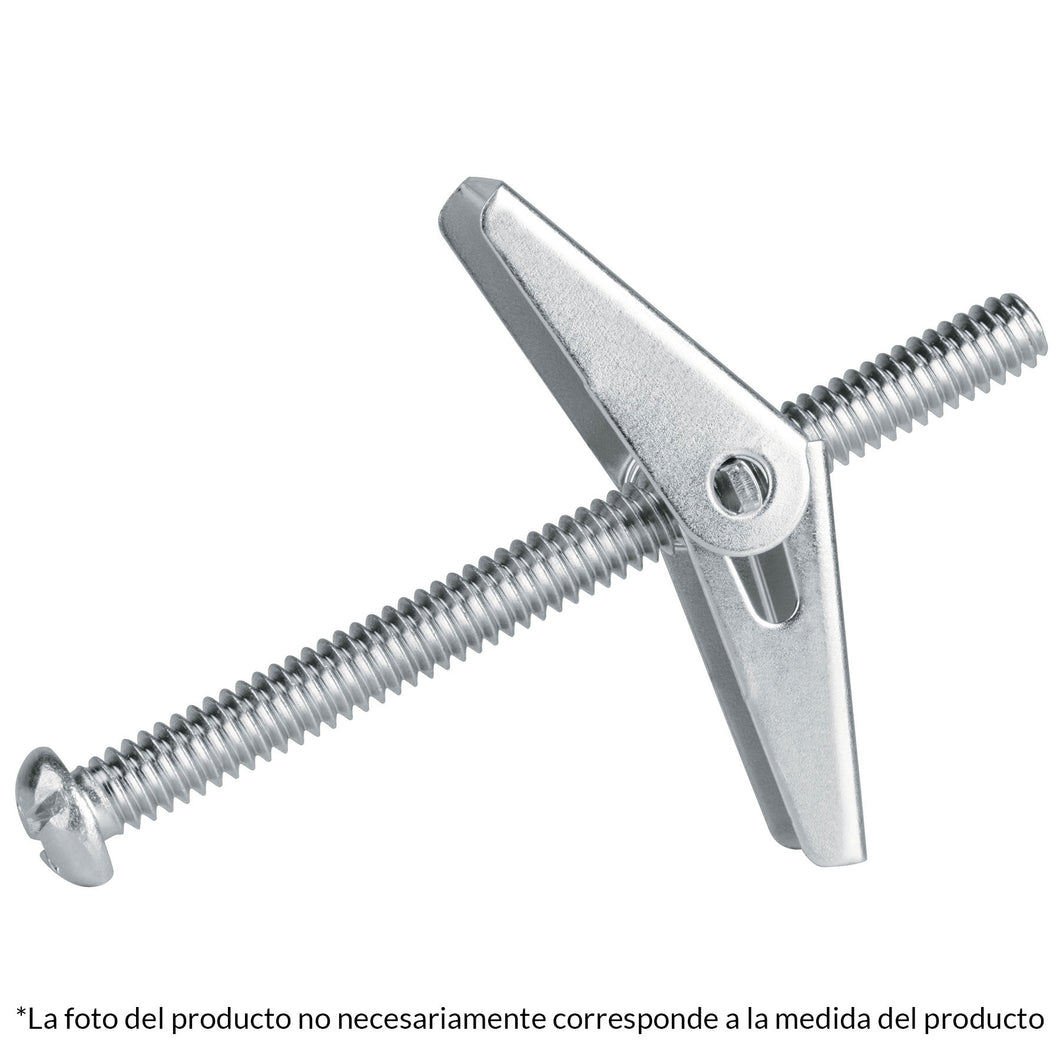 Sujetador tipo mariposa 1/4 X 3', bolsa 4 piezas