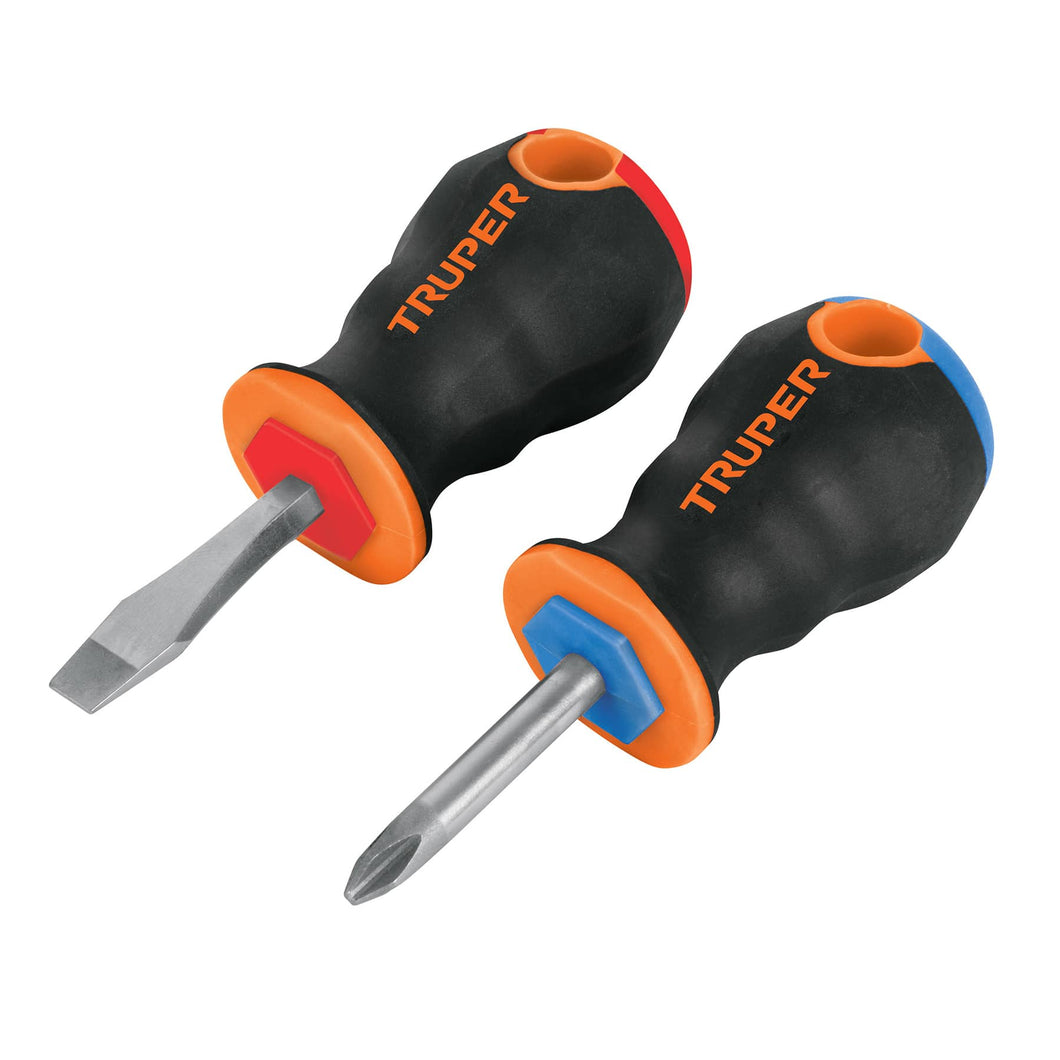 Juego de 2 desarmadores 3/16x4 mango comfort grip