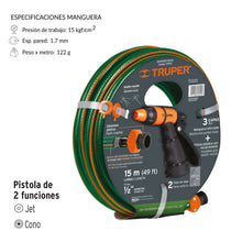 Cargar imagen en el visor de la galería, Combo de manguera MAN-15X1/RE y pistola PR-401, 15 m

