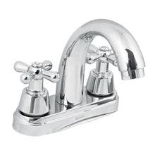 Cargar imagen en el visor de la galería, Mezcl. lavabo, manerales cruceta, cuello alto, acero, Aqua
