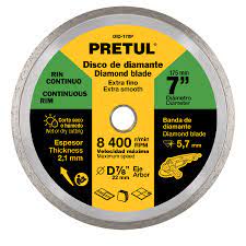 Disco de diamante, rin continuo, 7', Pretul
