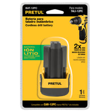 Cargar imagen en el visor de la galería, Batería ión litio, 12 V para taladro compacto, Pretul

