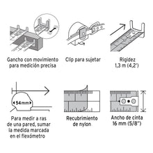 Cargar imagen en el visor de la galería, Flexómetro compacto con grip, 3 m, cinta 16 mm
