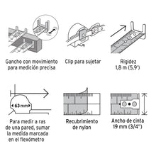 Cargar imagen en el visor de la galería, Flexómetro compacto con grip, 5 m, cinta 19 mm
