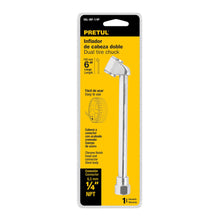 Cargar imagen en el visor de la galería, Valvula inflador cabeza doble, cuerda 1/4 NPT, Pretul
